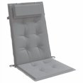 thumbnail image 1 of vidaXL Highback Chair Cushions 2 pcs Grey Oxford Fabric, 1 of 4