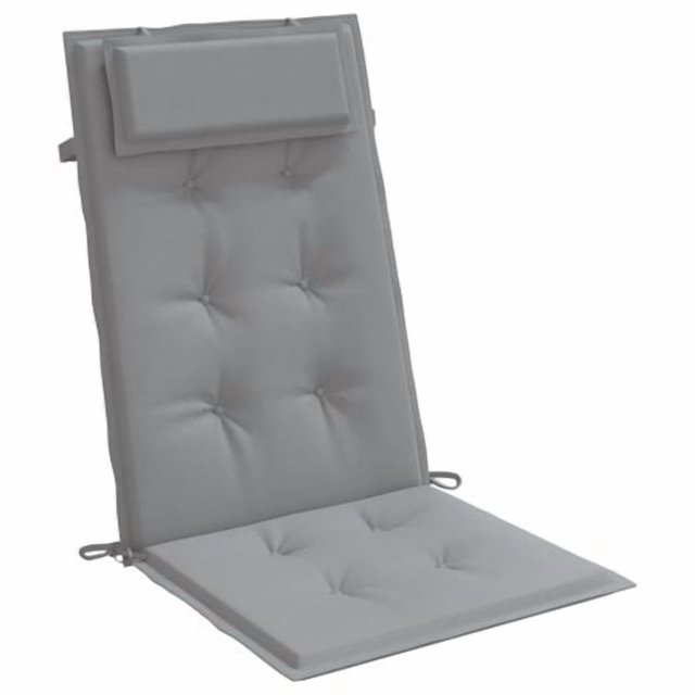 vidaXL Highback Chair Cushions 2 pcs Grey Oxford Fabric