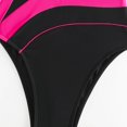 thumbnail image 4 of fheaev One Piece Swimsuit for women High Cut Bathing Suits Color Block Print Backless V Neck Modest Athletic Training Sporty Swimwear, 4 of 8