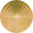 thumbnail image 1 of Ahgly Company Machine Washable Indoor Round Transitional Saffron Yellow Area Rugs, 8' Round, 1 of 7
