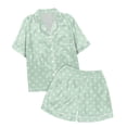 thumbnail image 1 of MIASHUI Ensemble de Pyjama 2 Pcs pour Garçons et Filles à Pois, Chemise de Nuit Boutonnée, Vert, 6-7 Ans, 1 of 4