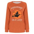 thumbnail image 4 of Rbaofujie Chandails à Capuchon Surdimensionnés pour Femmes Femmes Décontracté Manches Longues Col Rond Hauts Blouse Ample Imprimé Graphique Chandail Orange Chandail à Capuchon d'Halloween, 4 of 4