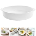 thumbnail image 2 of CNKOO Ceramic Pie Pan Baking Dish with Double Handle Plate for Roasting Cheese Pan Baking Bowl, 2 of 4