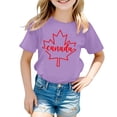 thumbnail image 4 of GDREDA Canada T-Shirts Imprimé Drapeau Filles T-Shirt à Manches Courtes Été Col Rond T-Shirt Coupe Décontractée T-Shirts Basiques, 4 of 4