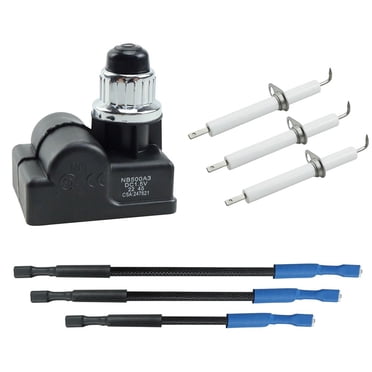Igniter Kit TS-IG3007 Fit for Pit Boss Memphis Ultimate 4-in-1 Grill Accessories, with 3 Pcs Electrodes Ignitor and 3 Pcs Mounted Electrode Wires