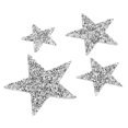thumbnail image 3 of Iron On Patches, Rhinestone Star Patches Beautiful 20pcs Silver Exquisite  For Jackets, 3 of 8