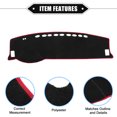 thumbnail image 4 of Unique Bargains 1Pcs Car Dashboard Cover Mat Compatible for Toyota Highlander 2001-2007 Protective Polyester Black Red, 4 of 7