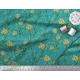 thumbnail image 2 of Soimoi Tissu Poly Georgette Imprimé Feuilles & Roses au Mètre 52 Pouces de Large, 2 of 3