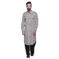 thumbnail image 2 of Atasi Printed Rayon Pathani Kurta With Solid Salwar For Mens Party Wear, 2 of 5