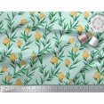 thumbnail image 2 of Soimoi Cotton Cambric Fabric Leaves & Rose Floral Decor Fabric Printed Yard 56 Inch Wide, 2 of 3