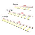 thumbnail image 2 of Agility Ladder, Training Exercise Ladders for Soccer Football Boxing Footwork Sports Agility Training with , 8/12/16/20 Rung - Black Yellow, 4M 8Joint, 2 of 7