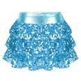 thumbnail image 1 of YONGHS Jupe Tutu à Paillettes pour Filles, Jupe de Danse à Volants, Robe de Ballet Bleu Clair 10, 1 of 5