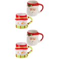 thumbnail image 4 of EIMELI 4 Pcs  Christmas Mugs Ceramic Water Mugs Santa Claus Snowman Mugs Ceramic Coffee Mugs, 4 of 6