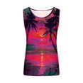 thumbnail image 4 of lSLJS Women Floral Printing Tank Round-Neck Sleeveless Block Tunic Tee Tops, Womens Tank Tops, 4 of 5