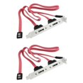 thumbnail image 1 of 2X Câble Série Double Port SATA vers Adaptateur de Support ESATA, 1 of 2