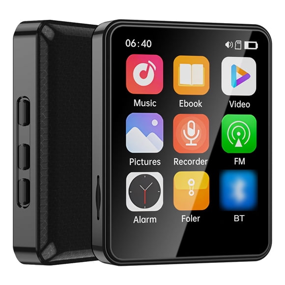 yeacher Lecteur MP3/MP4 Bluetooth Compact à Écran Tactile avec Son Hi-Fi, Haut-Parleur Intégré, Chargement USB, Prise en Charge de Carte TF 64 Go, Idéal pour le Sport et les Voyages