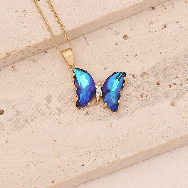TopLLC Anneaux Dégradé Multicolore Collier Mode Tempérament Clavicule Chaîne a Collier