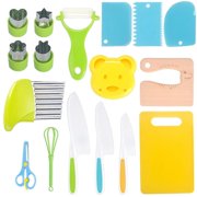Children's plastic fruit knife set serrated knife cutting vegetables birthday cake knife toy knife set gift
