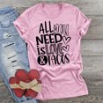 thumbnail image 2 of RKSTN Hauts pour Femmes Saint-Valentin Cœur d'Amour Lettres Imprimées Mode Blouse Confortable Hauts Tempérament Couleur Unie Col Rond Manches Courtes Hauts, 2 of 5