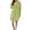 thumbnail image 2 of siminseming Christmas Women Robes Plush Absorbency Robe For Women Extra Long Fleece Bathrobe With Hood & Pockets | Warm Cloth Loungewear Clothing Shoes & Accessories, 2 of 4