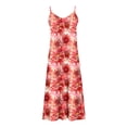 thumbnail image 5 of Ovzne Robes d'Été pour Femmes Robe pour Femme Robes d'Été pour Femmes Imprimé Sans Manches Col Rond Robe Décontractée Longues Robes Robe de Vacances Imprimée Liquidation, 5 of 5