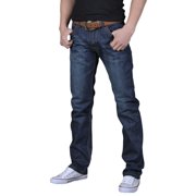 Ketyyh-chn99 Boot Cut Jeans Men 2024 Casual Pants Shorts Men's Four Seasons Leisure Business Solid Color Straight Pants Jeans Pants Blue,36