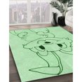 thumbnail image 3 of Ahgly Company Tapis d'Intérieur Lavable en Machine Carré Vert Menthe, 3 Pieds Carré, 3 of 7