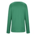 thumbnail image 4 of T-shirts à Manches Longues pour Femmes, Couleur Unie, Décontractés, Col Ras du Cou, Automne Hiver, T-Shirts Basiques, 4 of 6