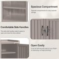 thumbnail image 2 of FICARTS Armoire à Chaussures à 3 Portes avec Banc de Rangement - Imperméable et Résistante aux UV, Tablettes Ajustables, Organisateur Intérieur Extérieur, Café, 2 of 7