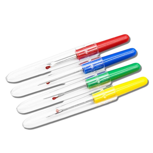 4 Pièces en Acier en Plastique Poignée Ripper Craft Stitch Unpicker Fils à Coudre Point de Croix Accessoire Aiguilletage Fournitures Petit