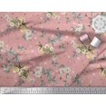 thumbnail image 2 of Soimoi Poly Georgette Fabric Leaves,Moth & Magnolia Floral Fabric Prints By Yard 52 Inch Wide, 2 of 3