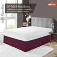 thumbnail image 3 of SGI Bedding 11 Inch Pleated Bed Skirt | Microfiber Bed Skirt | Fade Resistant, Wrinkle Free, Anti-static, Decorative, Extra Storage Space, Clutter-Free | Twin, Wine, 3 of 5