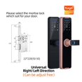 thumbnail image 2 of Door Lock, Tuya Smart Door Lock Digital Electronic Lock With Smart Card/password/key Unlock/USB Emerncy Charging ,Easy to Install, 2 of 7