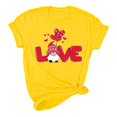 thumbnail image 5 of Pisexur T-shirt de la Saint-Valentin Haut T-shirt de la Saint-Valentin pour Femme Amour Imprimé T-shirt à Manches Courtes Haut à Manches Courtes Col Rond Haut/chemise, 5 of 5