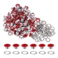 thumbnail image 1 of Unique Bargains 100PCS Grommets Eyelets 1/4 Inch (6mm) ID Hole Metal Self Backing Eyelet with Washers for Leather Red, 1 of 7