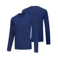 thumbnail image 3 of asjyhkr Chandails de Dessous pour Hommes Col Rond Manches Longues Chandail Mode Décontracté Couleur Unie Extensible Respirant Course Gym Entraînement Hauts, 3 of 7