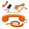 thumbnail image 3 of Retro Telephone Handset 3.5mm Classic for Mobile Phones Orange, 3 of 8