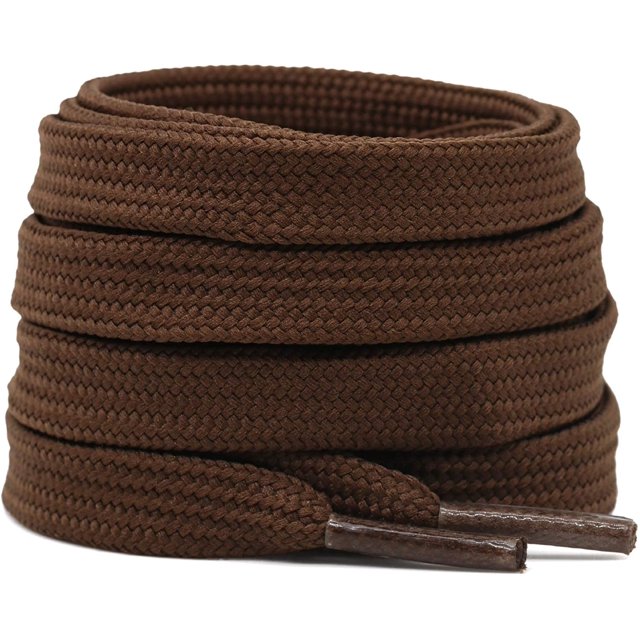 Solid Flat Shoelaces Hollow Thick Athletic Shoe Laces Strings 2 Pair