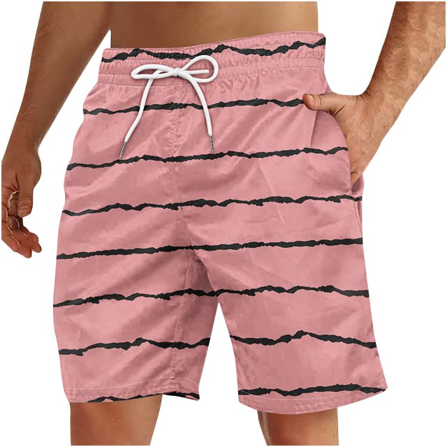 Soki Shorts de Plage Décontractés pour Hommes Shorts à Rayures en Liquidation