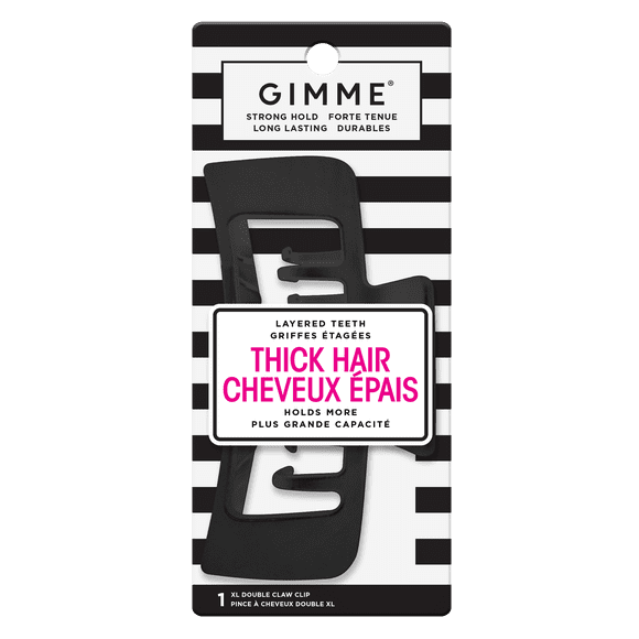 Gimme Extra Large Rectangle Claw Clip, Black, 1 Ct