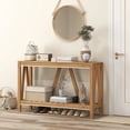 thumbnail image 2 of HOMCOM Farmhouse Console Table with Storage Shelf Anti-tipper for Entryway, 2 of 10