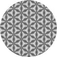 thumbnail image 1 of Ahgly Company Tapis Rond Lavable en Machine Intérieur Transitionnel Gris Cendré, 3 Pieds Rond, 1 of 7