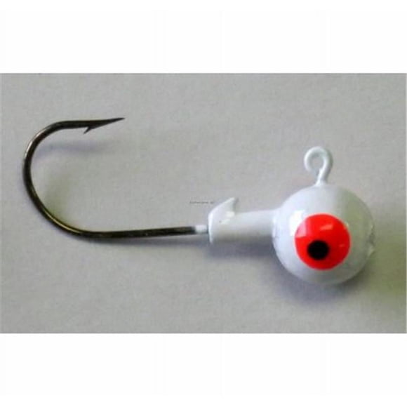 Big Rock Sports 245574 Tête de Jig Ronde Blanche 0.13 oz, Lot de 10
