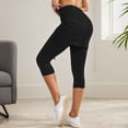 thumbnail image 2 of Versatile Quarter Length Ruched Skirt Pant for Women Daily Casual Wear Yoga Practice Comfortable Stretch Fabric Easy Care Machine Washable Spring Summer, 2 of 7