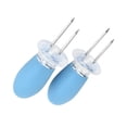 thumbnail image 3 of Braveheart 2pcs Brochette de Maïs Brochette en Acier Inoxydable avec Poignées en Silicone, Bleu, 3 of 9