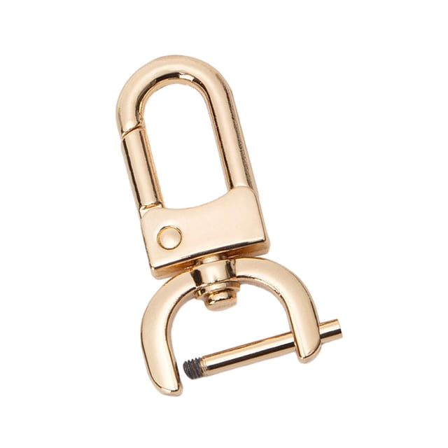 Detachable Snap Hook Swivel Clasp with Screw Bar Easy Installation Accessories D Light gold S