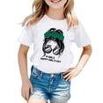 thumbnail image 1 of Hauts de Danse pour Enfants Filles T-Shirt pour Enfants Manches Longues Enfant Filles Mignon Graphique Imprimé Col Rond T-Shirt à Manches Courtes Été Décontracté T-Shirt Hauts, 1 of 5