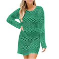 thumbnail image 4 of Gspmoly Robes d'Été, Robe à Manches Longues à Col en V Style Imprimé pour Dames Robes Formelles pour Femmes Liquidation, 4 of 4
