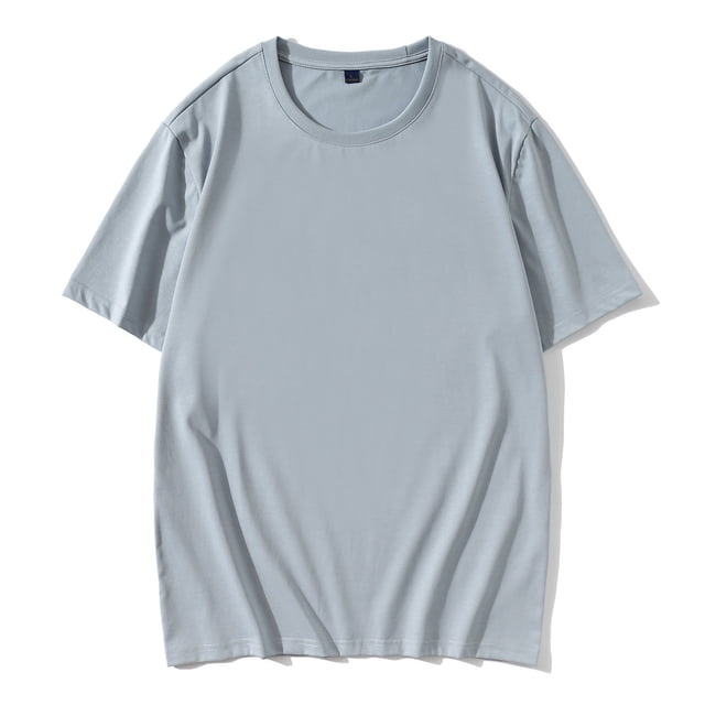 CEHVOM Summer Men's Round Neck T-shirt Mercerized Cotton Short Sleeve