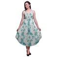 thumbnail image 1 of Bimba Robe de Plage Bohème Midi Sans Manches Imprimée Teinture sur Nœuds pour Femmes - Très Petit, 1 of 1